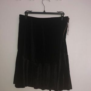 Black velour skirt from Arden with tag on. Never worn